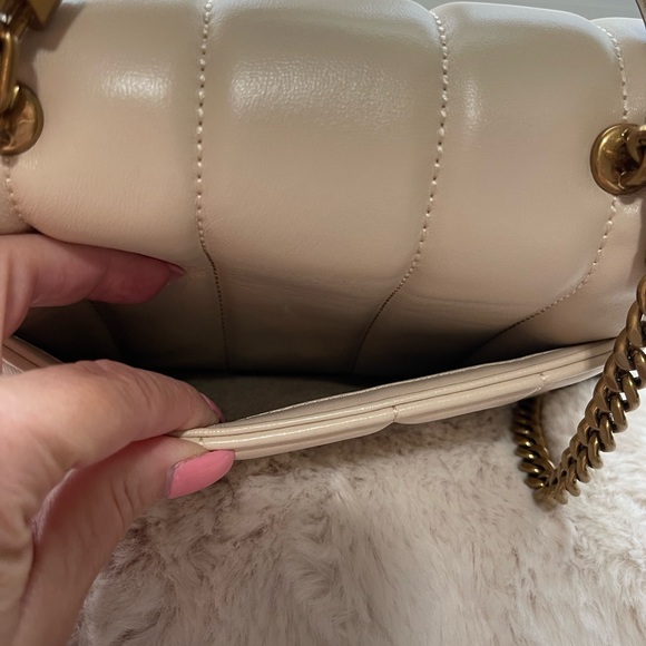 Tory Burch Kira Small Quilted Top Handle satchel Crossbody Bag Brie - Picture 12 of 14